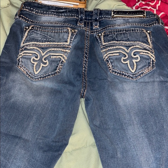 Rock Revival Dark Blue Capri Jeans - Picture 4 of 16